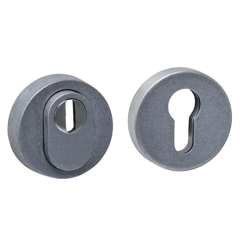 Superprijs Intersteel SKG3 veiligheidsrozetten rond verdekt ø52x12mm met kerntrekbeveiliging rvs getrommeld