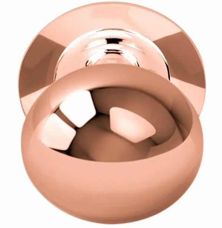Must-Have Voordeurknop BASICS LB80V Vast met rozet PVD gepolijst koper