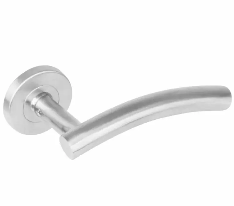 Intersteel deurklink gebogen op rond rozet rvs Beperkte Voorraad