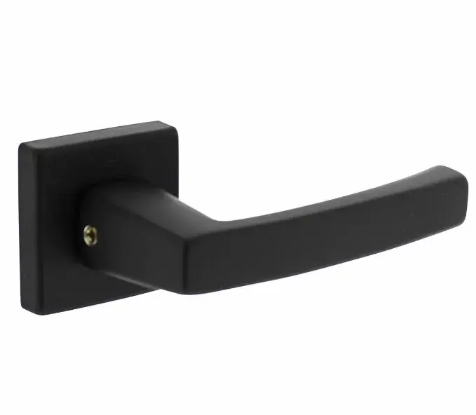 Favoriet Intersteel enkele deurklink Moora op rozet 50x50x10 mm + 7mm nokken zwart