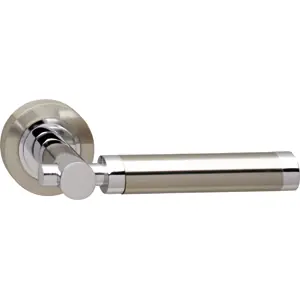 Intersteel deurklink Birgit op rozet chroom/mat nikkel Laatste Versie
