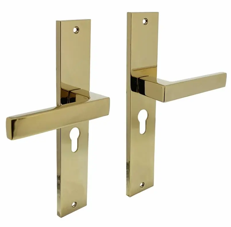 Intersteel deurklink Hera op langschild PC55 PVD messingkleur Meest Verkocht