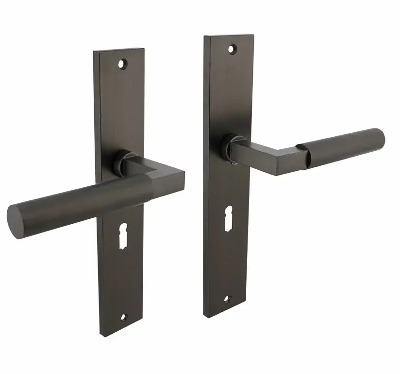 Intersteel deurklink Bau-Stil op langschild SL56 antraciet grijs Bestseller