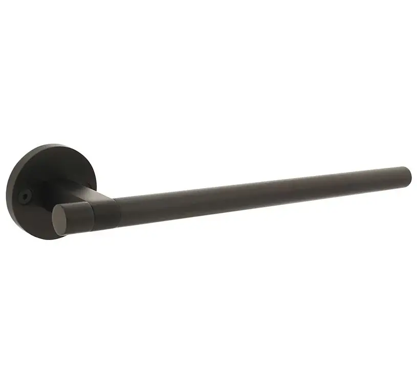 Tijdelijk Beschikbaar Intersteel deurklink Shiraat by Grand & Johnson op rozet éénzijdig verdekt links ø55x8mm PVD zwart