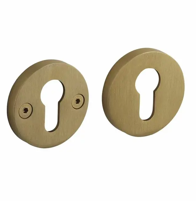 Koop Online Intersteel pc-plaatjes Grand & Johnson éénzijdig verdekt ø55x8mm PVD messing mat