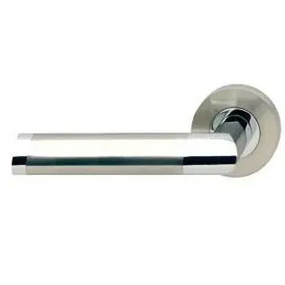 Merkproduct Intersteel enkele deurklink Nicol links op rozet chroom/mat nikkel