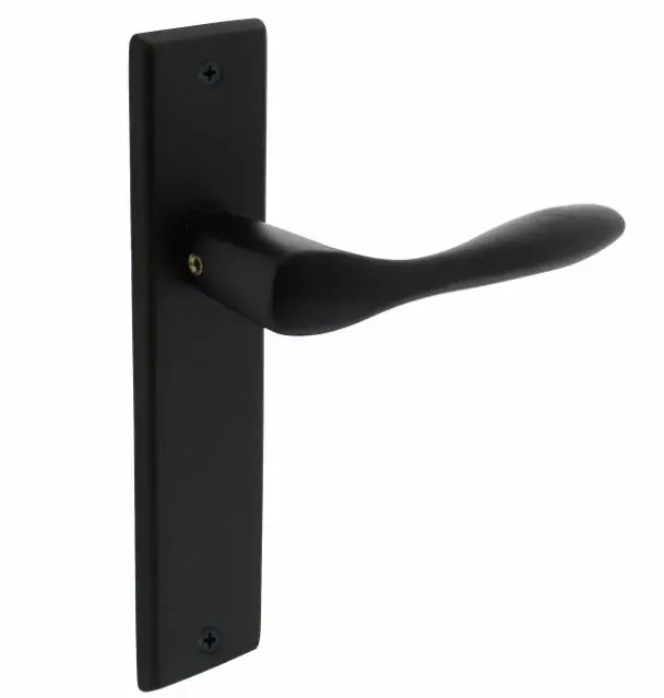 Intersteel deurklink Banaan met schild 181x41x7mm blind mat zwart Express Levering