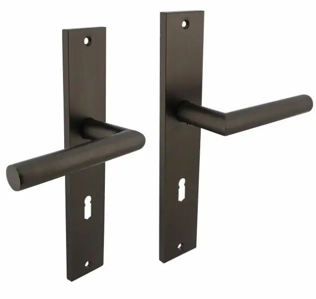Speciale Aanbieding Intersteel deurklink Bastian op langschild SL72 antraciet grijs