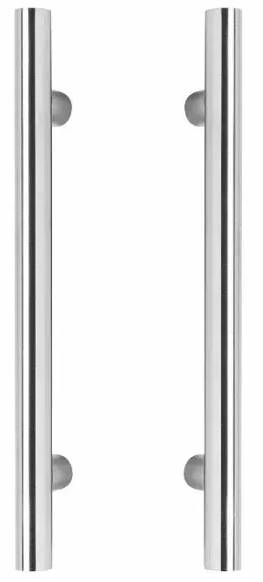 Koop Online Intersteel set deurgrepen T-vorm 500x70x25 HoH 300 mm rvs