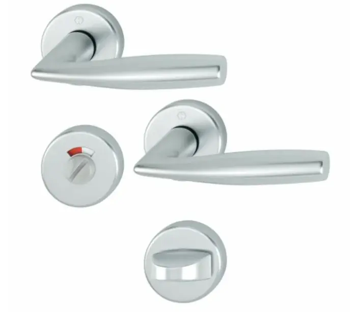 Betrouwbaar Hoppe deurklink Vitoria met WC-sluiting aluminium