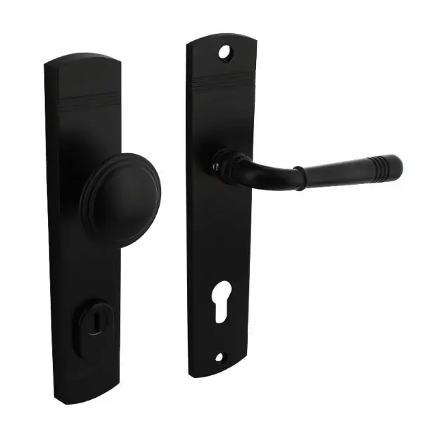 Intersteel voordeurbeslag Helena knop/kruk PC92 met kerntrek beveiliging zwart Must-Have