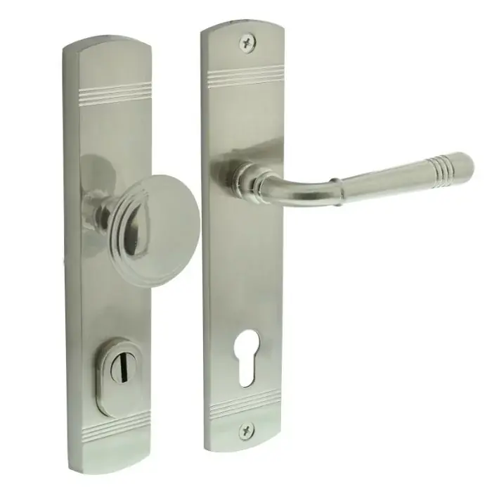 Intersteel voordeurbeslag Helena knop/kruk PC92 met kerntrek beveiliging nikkel mat Koop Online