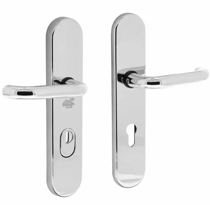 Intersteel SKG3 veiligheidsbeslag met kerntrekbeveiliging PC72 Kruk/kruk chroom Fabrieksprijs