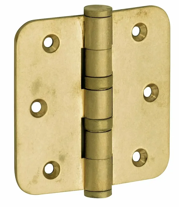 Kogellagerscharnier 89×89 ronde hoek vlak messing antiek Veilige Betaling
