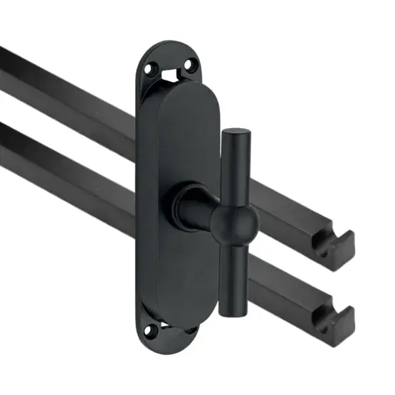 Kruk-espagnolet Chemin de Fer mat zwart inclusief 2 stangen Premium