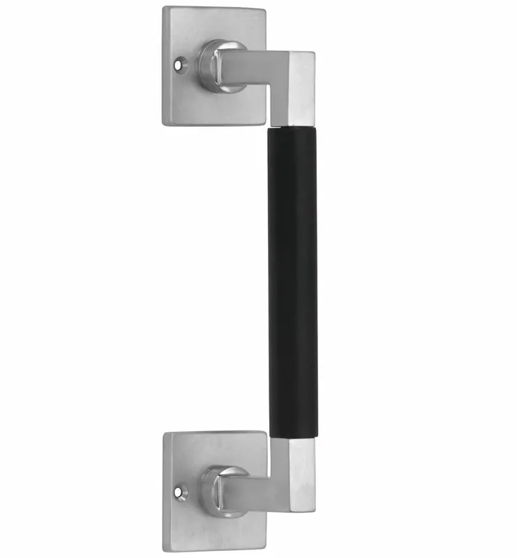 Deurgreep Bauhaus ebben vierkant rozet 600 mm mat nikkel ongelakt Exclusieve Aanbieding