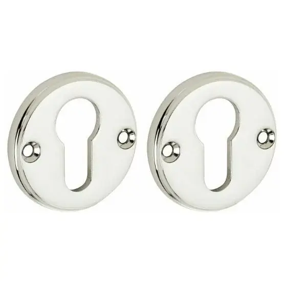 Bestseller Set van twee PC-plaatjes Facet BB glans nikkel