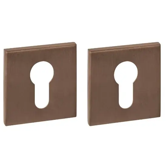 Aanbieding Intersteel cilinderrozetten verdekt 53x53x6mm PVD brons