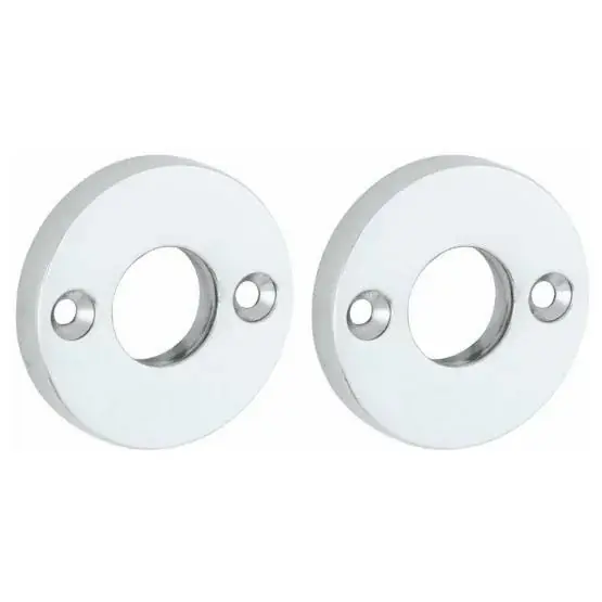 Betaalbaar Set van twee krukrozetten Elegant glans chroom