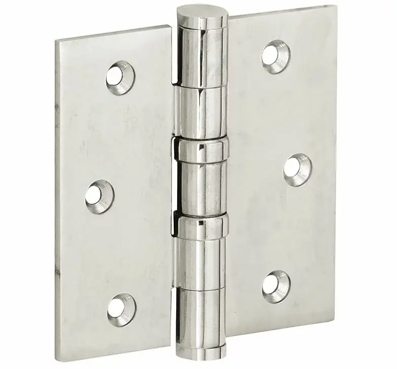 Must-Have Kogellagerscharnier 76×76 rechte hoek vlak glans nikkel