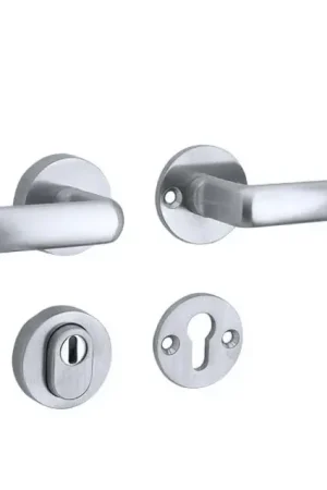 Aanbieding SKG3 kruk/kruk op rozet Padania rechts + kerntrekbeveiliging mat chroom