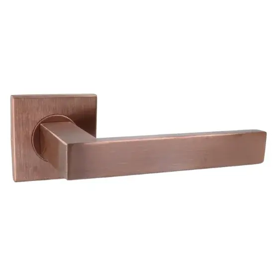 Intersteel deurklink Q 05 op rozet verdekt 53x53x6mm PVD brons Premium