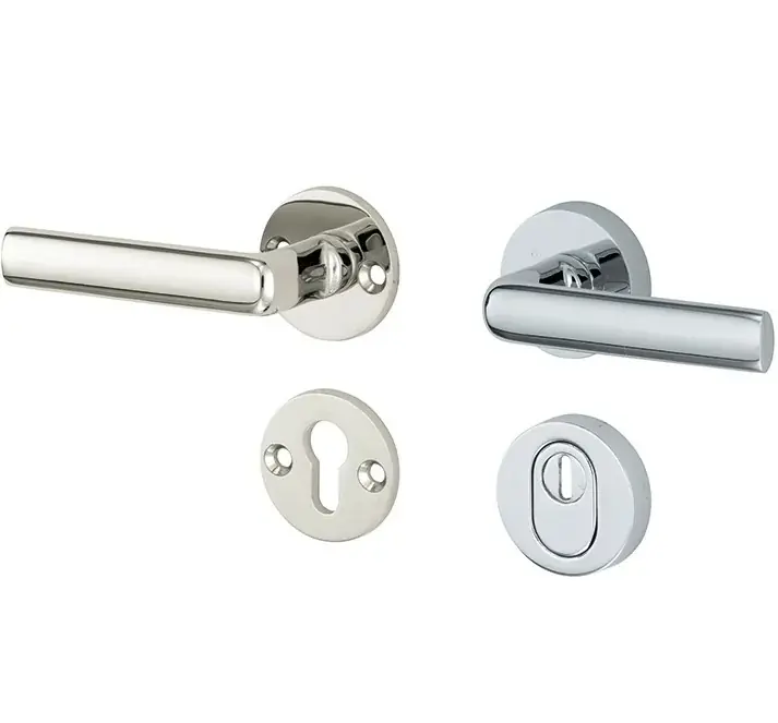 Premium SKG3 kruk/kruk op rozet Padania links + kerntrekbeveiliging glans nikkel/glans chroom