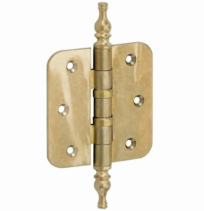 Kogellagerscharnier 76×76 ronde hoek vaas messing antiek Gecertificeerd