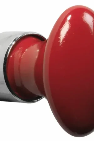 Meubelknop ovaal porselein 33mm glans nikkel/vermillioen Nu Kopen