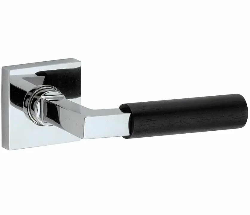 Alleen Vandaag Deurklink op geveerd rozet verdekt Bauhaus ebben glans chroom
