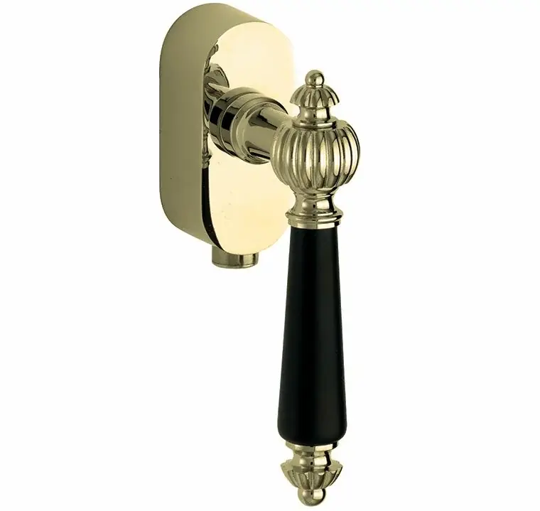 Merkproduct SKG2 Draaikiepgarnituur afsluitbaar Nouveau/Elegant messing gelakt