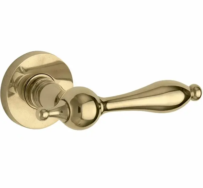 Finale Uitverkoop Deurklink op geveerd rozet Barock/Vivo messing ongelakt