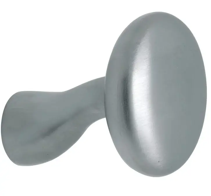 Knop Paddenstoel tbv SKG schild mat nikkel PVD Speciale Aanbieding