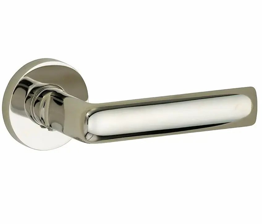 Dagaanbieding Deurklink op geveerd rozet Padania/Vivo glans nikkel