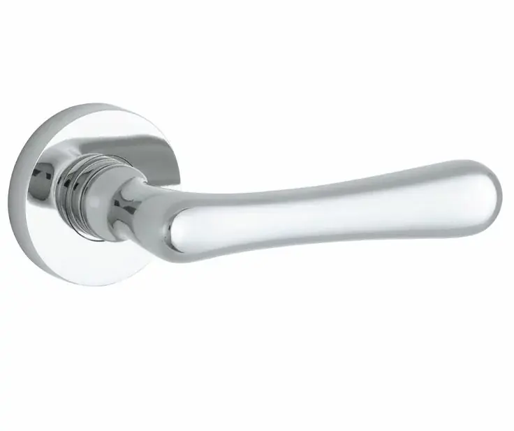 Deurklink op geveerd rozet Linea/Vivo glans chroom Must-Have