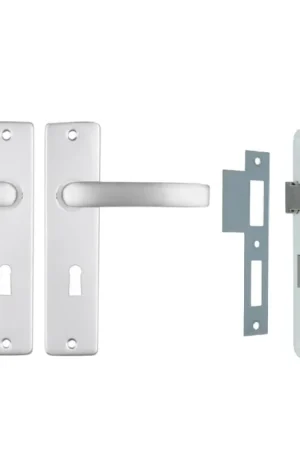 Gratis Retour ODShop deurklink vierkant met kortschild SL56 en slot aluminium F1