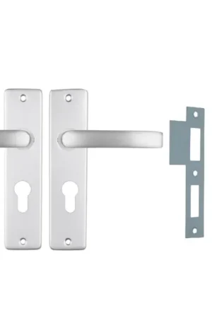ODShop deurklink vierkant met kortschild PC55 en slot aluminium F1 Exclusieve Aanbieding