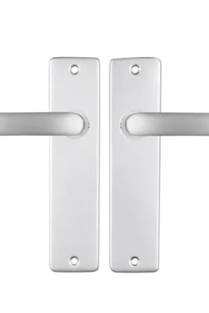 ODShop deurklink vierkant met kortschild blind aluminium F1 Gecertificeerd