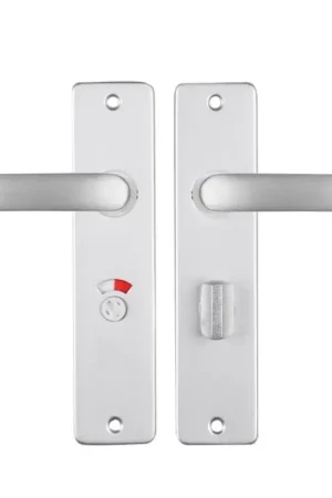 Seizoensaanbieding ODShop deurklink vierkant met kortschild WC63/8 aluminium F1