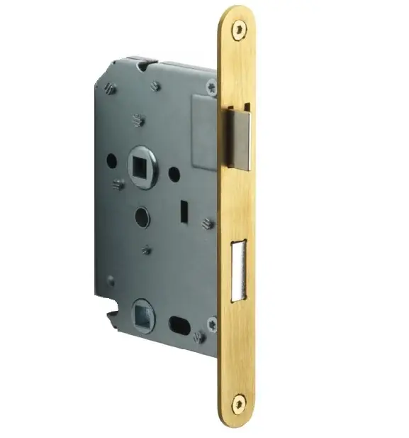 Bestel Nu FORMANI wc-badkamerslot WC63/8 BASICS LBLAW63X8 afgerond met PVD mat gouden voorplaat