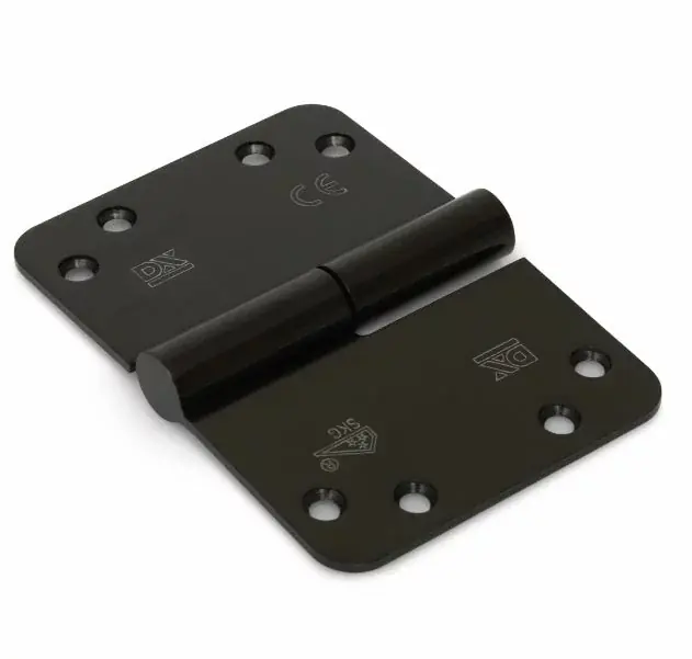 DX SKG3 Kogelstift paumelle ronde hoek 89×125 mm rechts rvs zwart gelakt Actieprijs