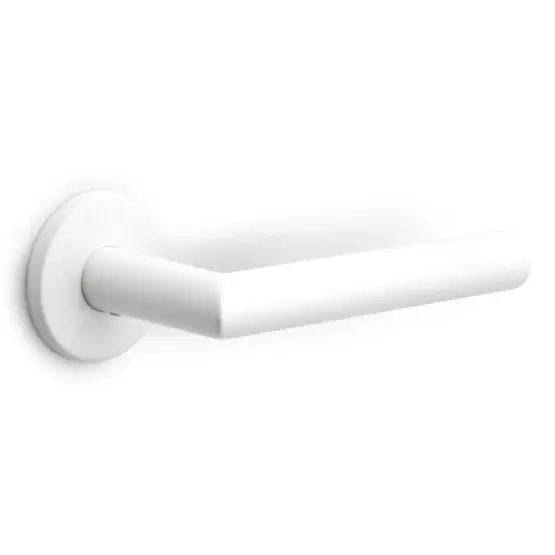 Direct Beschikbaar Deurklink BASICS LBII-19 op ronde rozet wit