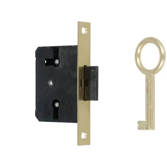 Meubelslot 20 mm inclusief sleutel mat messing Laatste Kans