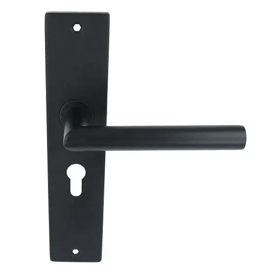 Deurklink Basis Rond zwart Op langschild PC55 Lage Kosten