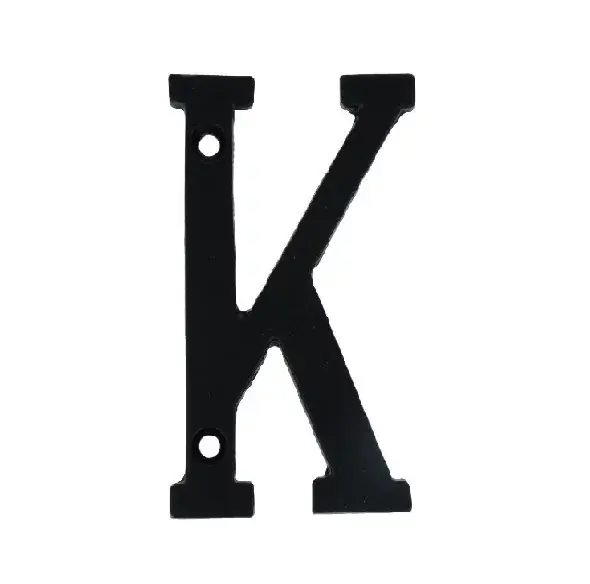 Direct Verzonden Letter K Klein IJzer zwart 75 mm