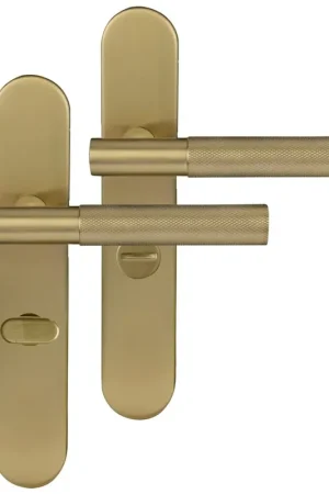 Beste Prijs Differnz deurklink Utrecht op ovaal schild WC63/8 goud