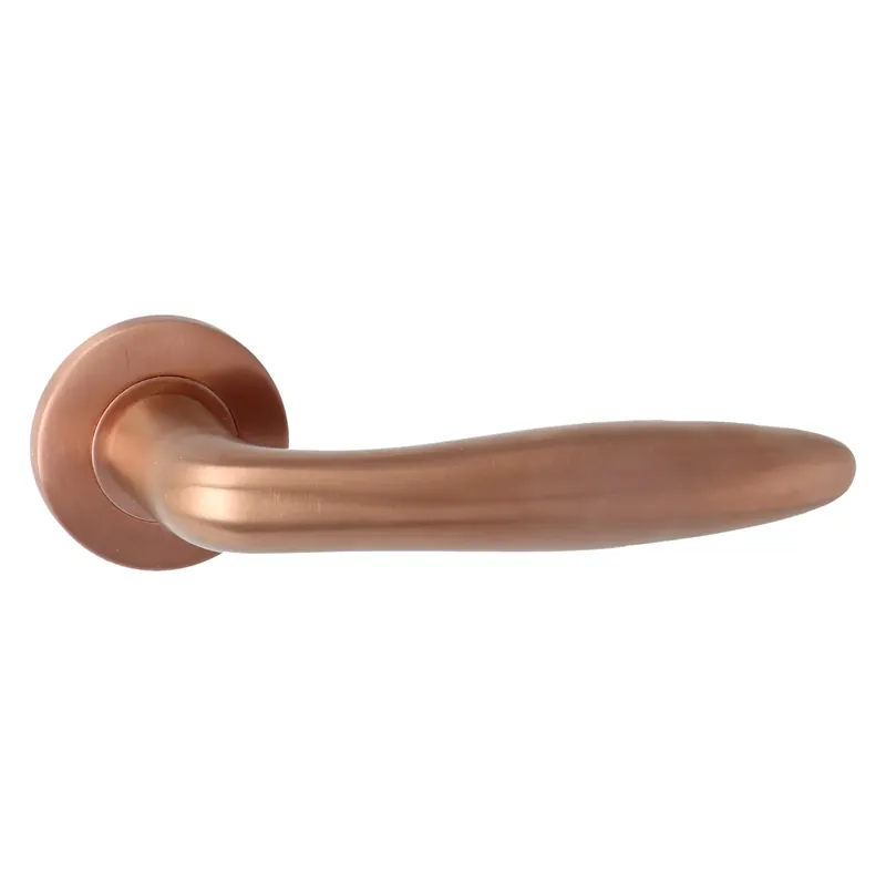 Koop Online Intersteel deurklink Q 03 op rozet verdekt ø52x6mm PVD brons