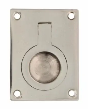 Intersteel Luikring recht 41mm x 31mm nikkel Direct Beschikbaar