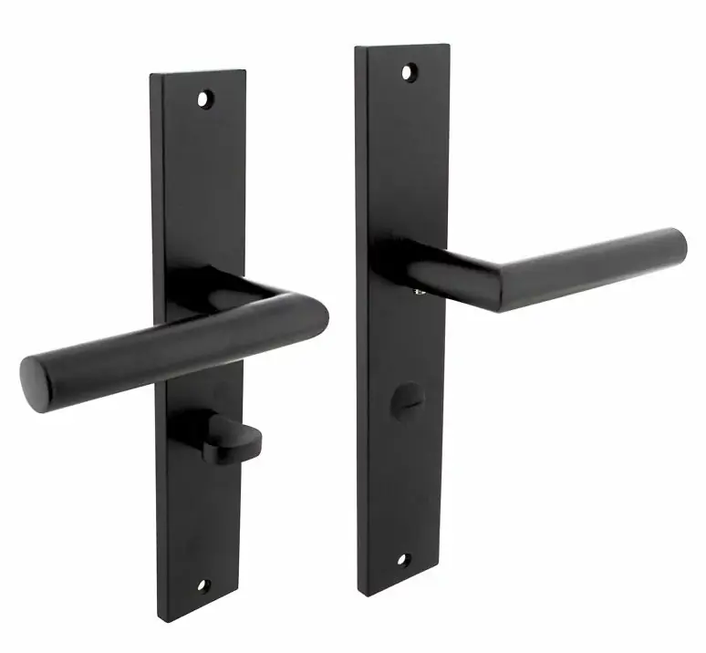 Intersteel deurklink Bastian op langschild WC63/8 mat zwart Korting