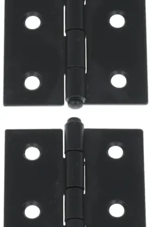 Starx scharnier smal model vaste pen 60 x 46 mm zwart Op = Op